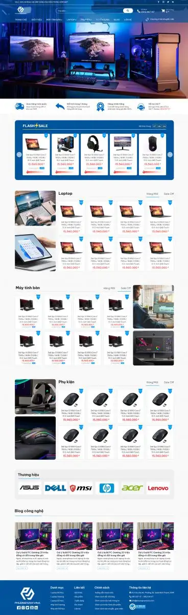Mẫu website máy tính
