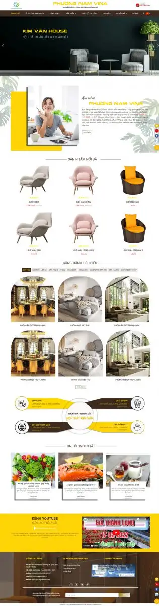 Mẫu website nội thất