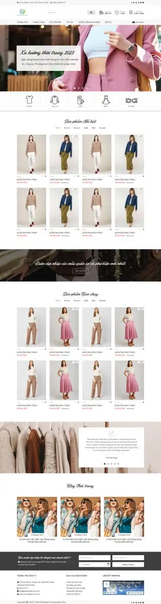 Mẫu website thời trang