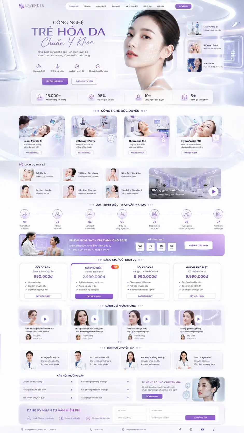Mẫu giao diện website Spa Thẩm Mỹ-02